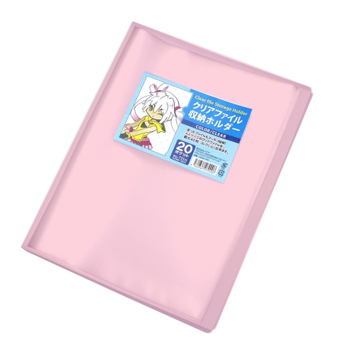 クリアファイル収納ホルダー クリアピンク