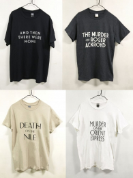 [注文から10日程度で発送予定]アガサ・クリスティー・デビュー100周年限定版Tシャツ Lサイズ 4種セット[予約]